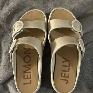 Lemon Jelly platform sandals
